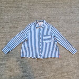 NWT 100% Cotton Vineyard Vines Gauze Button Down Ocean Sky White Cap Sz XL